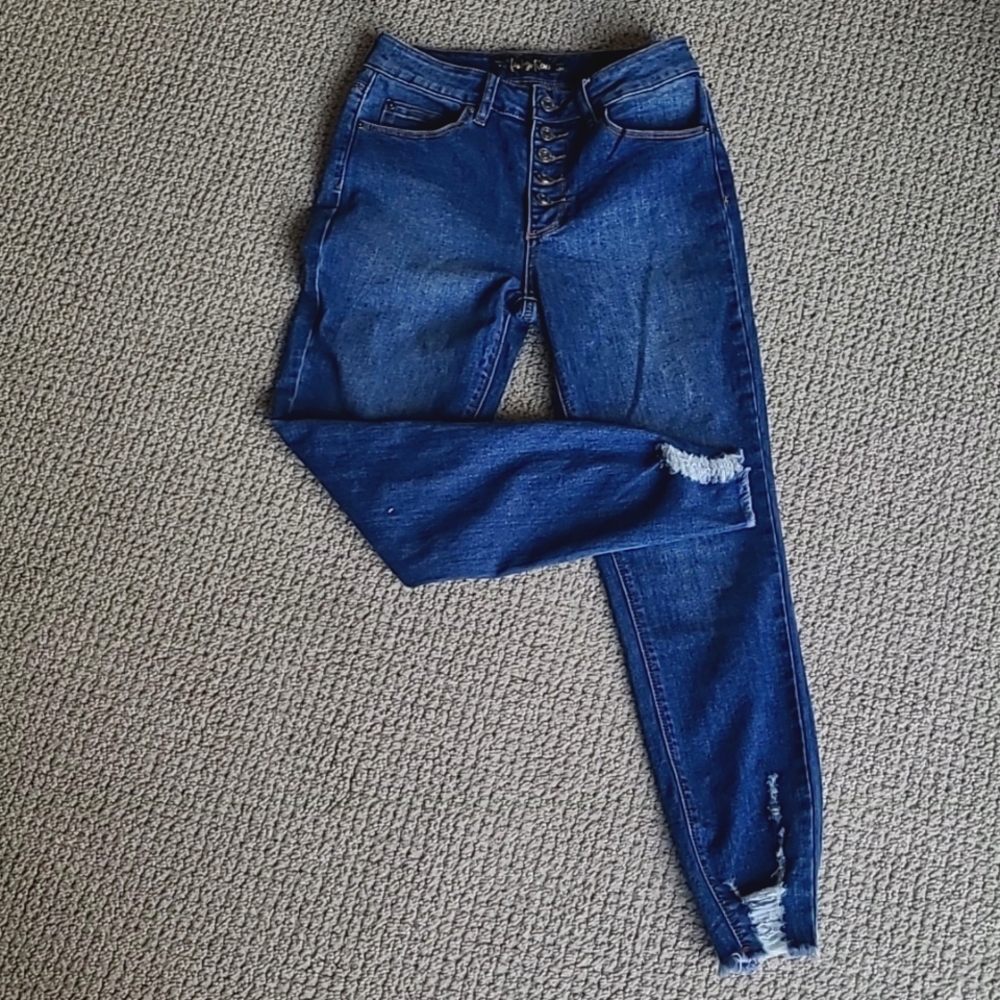 Indigo Rein button-fly jeans - size 7
